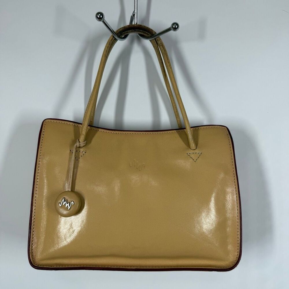 Vintage Monsac yellow leather shoulder purse 7x10x3.5" 6" Handle